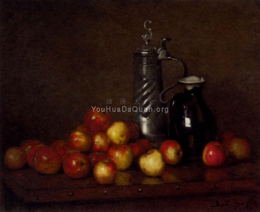Apples With A Tankard And Jug - 克洛德·约瑟夫·贝勒